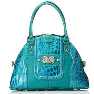 NWT Madi Claire Croco Leather Candice Dome Bag